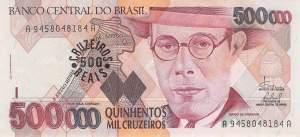 500 Cruzeiros Reais 1993
